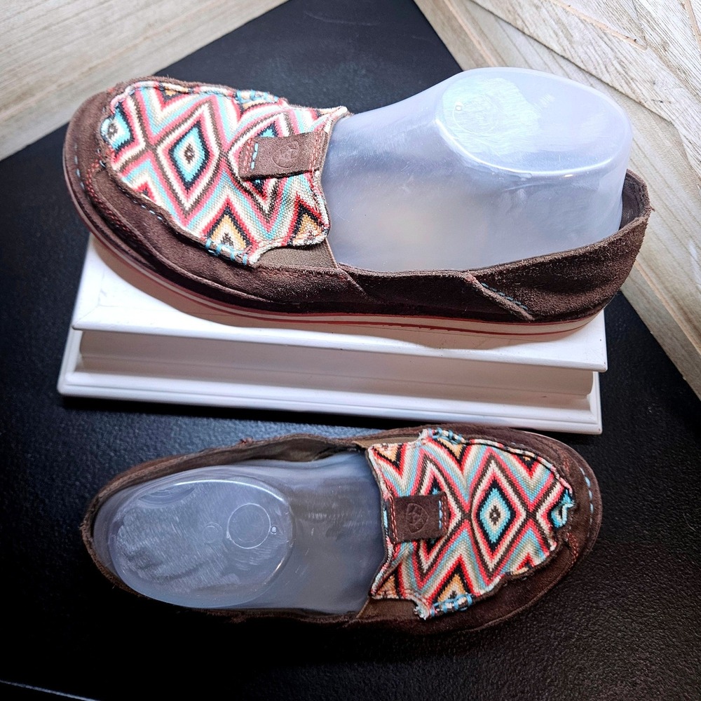 Ariat Slip On Shoes Womens‎ 8 Brown Cruiser Palm Brown Serape Mesh 10023011 #619 - Picture 2 of 7